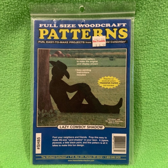 Full Size Woodcraft Pattern Lazy Cowboy NWT - Picture 1 of 2